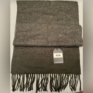 Joseph Abboud 100% Cashmere Scarf Gray 60”x 12.5” NWT